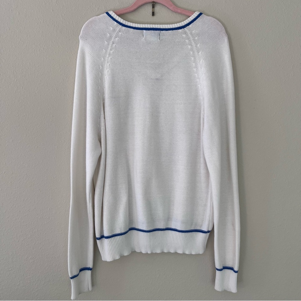 Nike Vintage Tennis Sweater Blue Label Large Golf Sports Leisure 80s Old Money - Picture 6 of 11